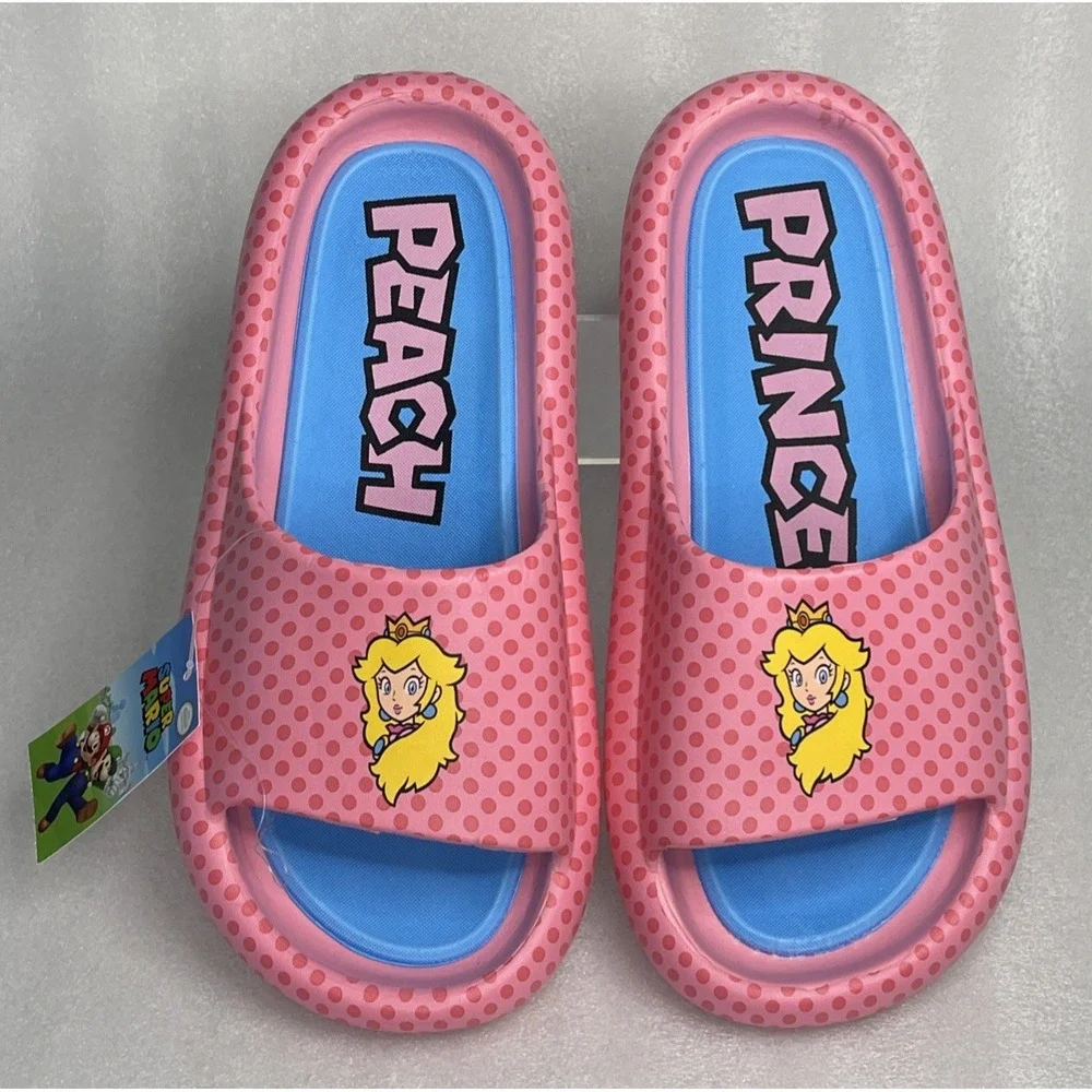 Ground Up Princess Peach Slides Slip On Pink Sandals Super Mario Women's Size 11